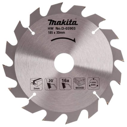 D-03903 – Circular saw blade, Standard T.C.T, 185 x 30 mm, 16 T