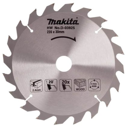D-03925 – Circular saw blade, Standard T.C.T, 235 x 30 mm, 20 T